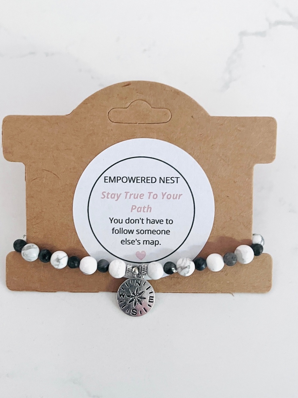 Stay True To Your Path Bracelet | Compass Charm | Confidence & Self Trust